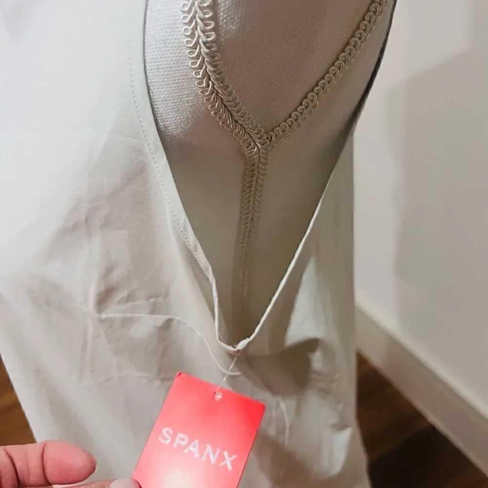 Spanx yes pleats gray tank NWT size M